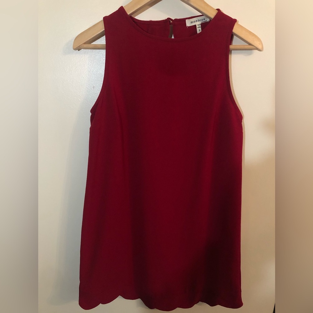 Monteau Red Shift Dress